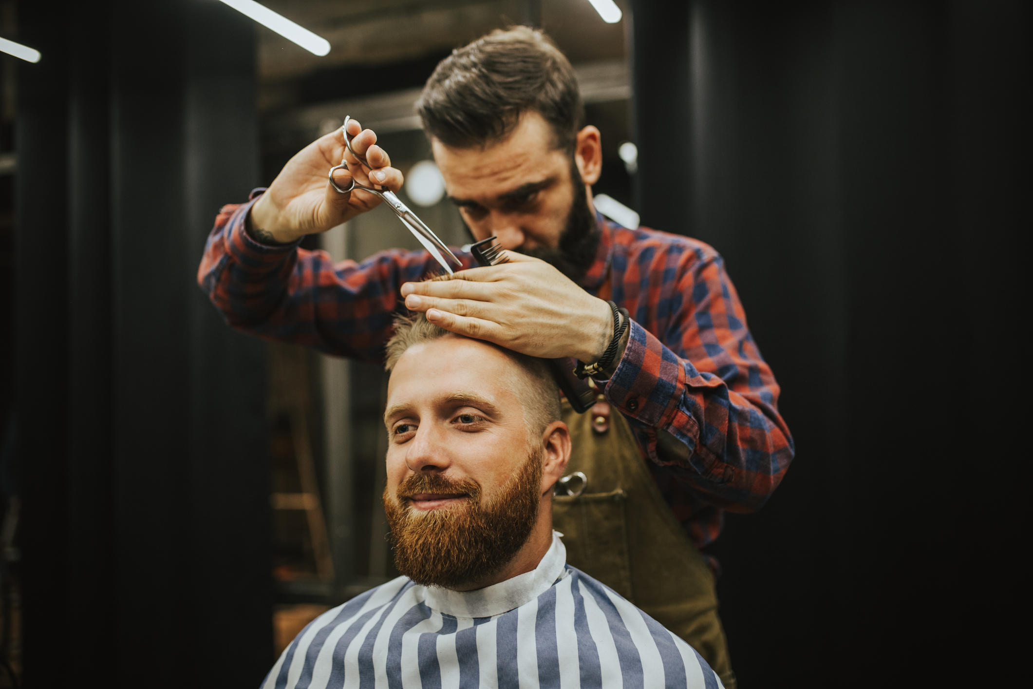 Man at hair salon